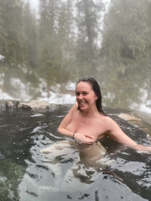 Nothing like a mountain hot spring to soothe my soul by Elsiepear