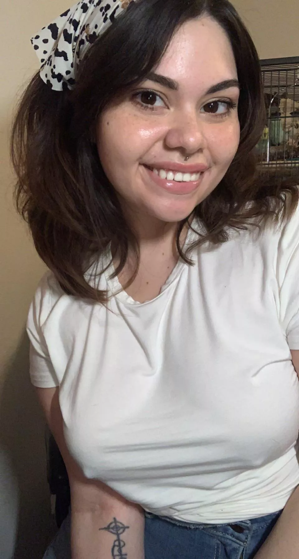 Nothing like being braless in a white t-shirt! posted by mollyzedolly