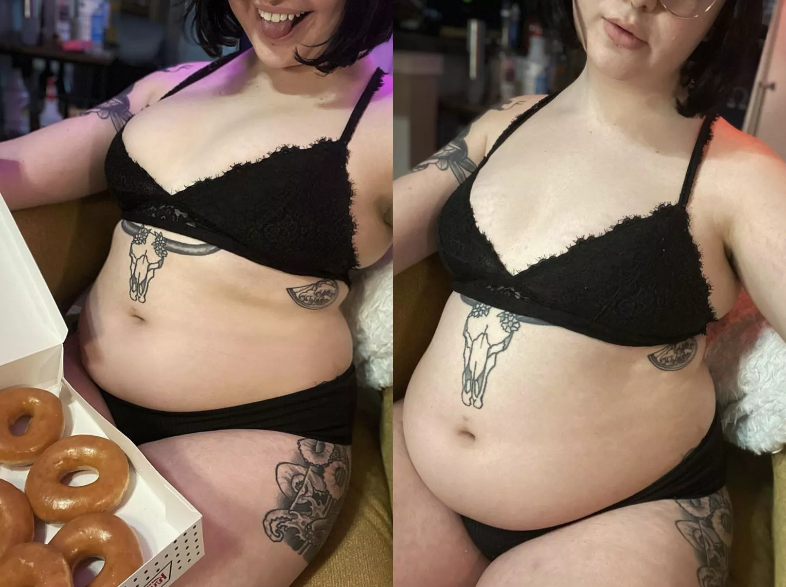 Nothing like cramming a dozen donuts into my fat belly posted by HeftyDoggy