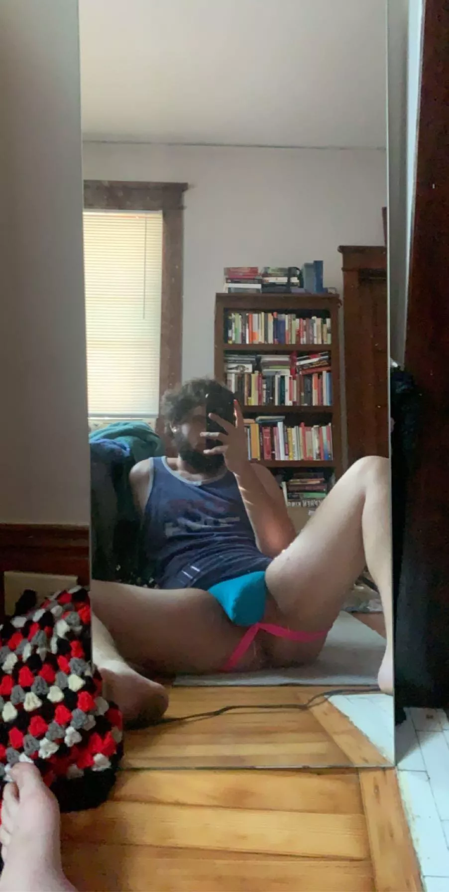 nothing like taking pants off after a long day and lounging around in my jock. posted by Puzzleheaded-Car-189