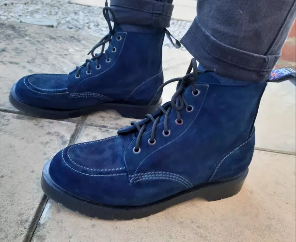 NPS Solovair Moc toe boots in suede that I just re dyed. They were camel before and hard to keep clean! by Spooky776