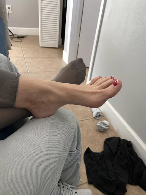 Nylons or bare feet??? #pantyhose #nylons #nylonfeet #pantyhosefeet #flightattendant #feet #cutefeet #legs #sexylegs #stockings by Princessinpantyhose