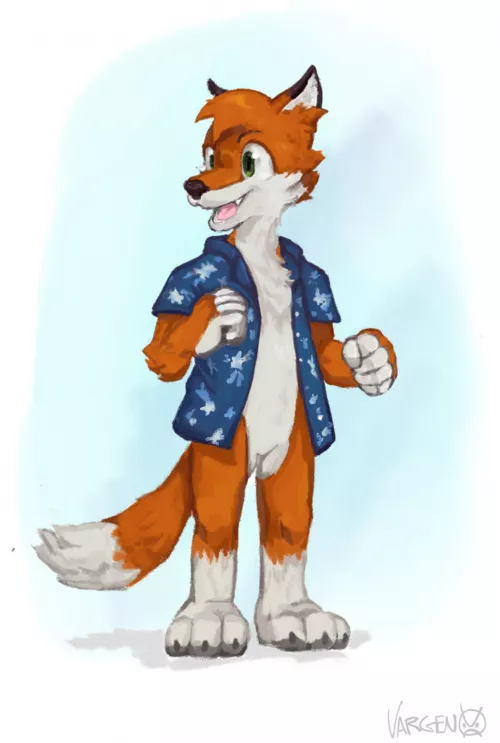 Oakley is ready for the tropics! [Art by @vargen_copy on twitter] by BasicallyTree