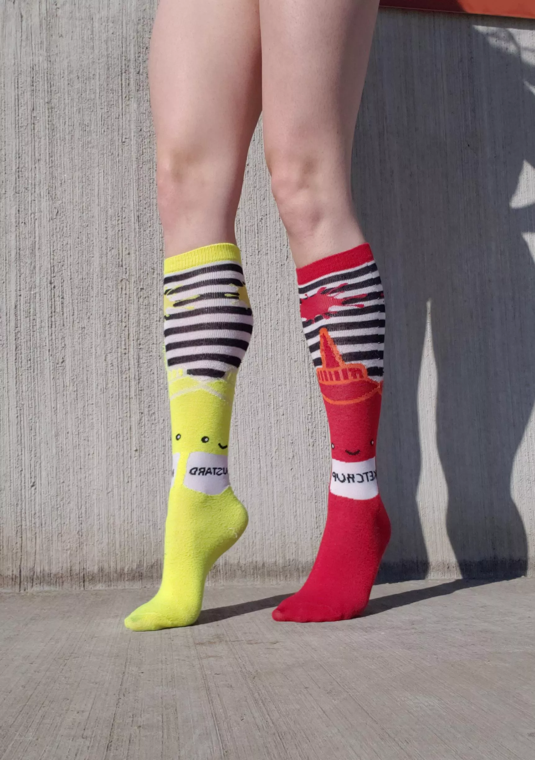 obsessed with my ketchup and mustard socks, now all I need is a weiner posted by _sindulgence