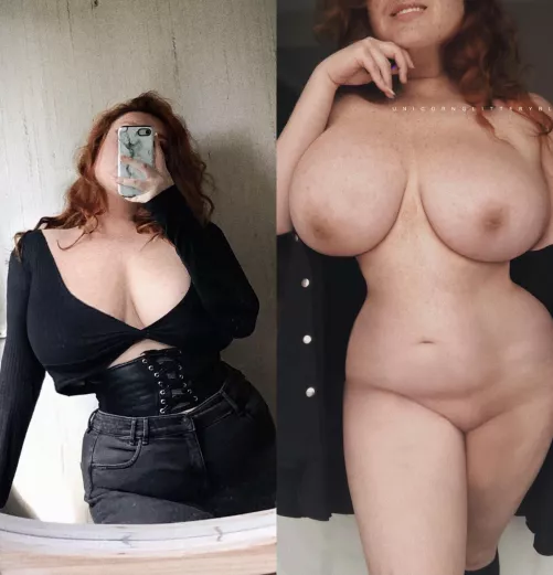 [OC] before and after our date! A nice surprise? by Unicornglitteryblood