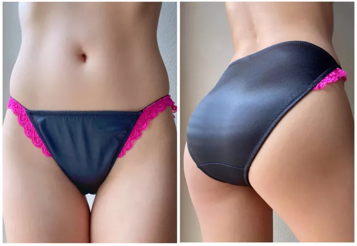 [OC] Classic satin panty, but with a hot pink frilly twist. 🔥🌸 by BabysitterPanties