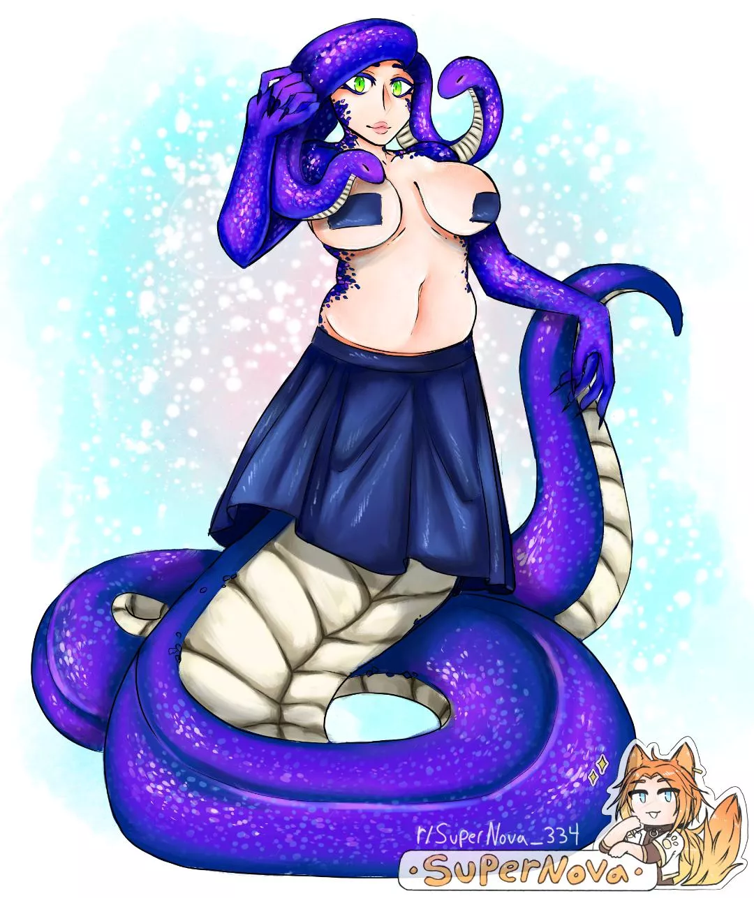 (OC- COMMISSION) Medusa-type lamia posted by Bifflemallow