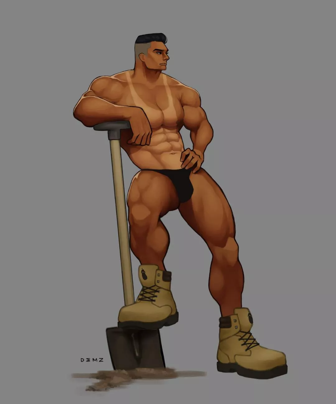 [OC] he's hard at work 🧐 posted by DemzArt