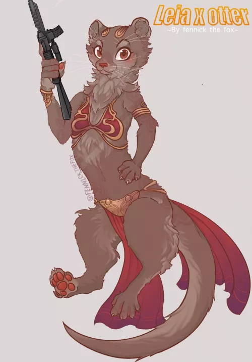 OC - Made a sunday doodle as I drew Leia as an otter. I just started posting my stuff, so get ready for more! by FennickTheFox