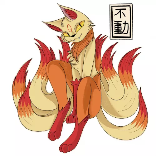 (OC) Ukiyo-e style Fudo! (Art by me) by LarkyB0I