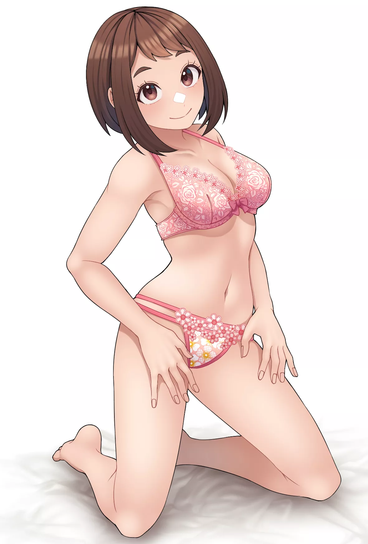 Ochako in flowery lingerie [Kobaji] posted by GongonzolaH
