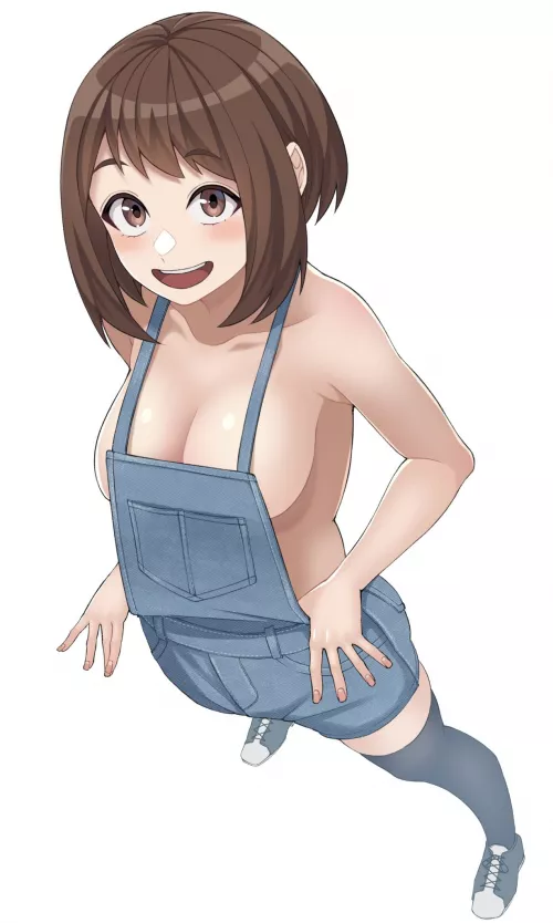 Ochako in overalls [Kobaji] by VacherinH