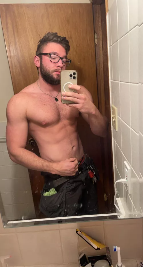 Off to work… I wish you were my naughty apprentice 😈 by dubstepdaddyx