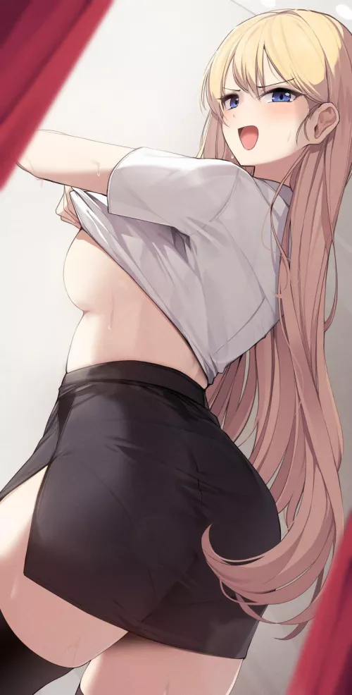 Office Lady Changing by xSaviour_N