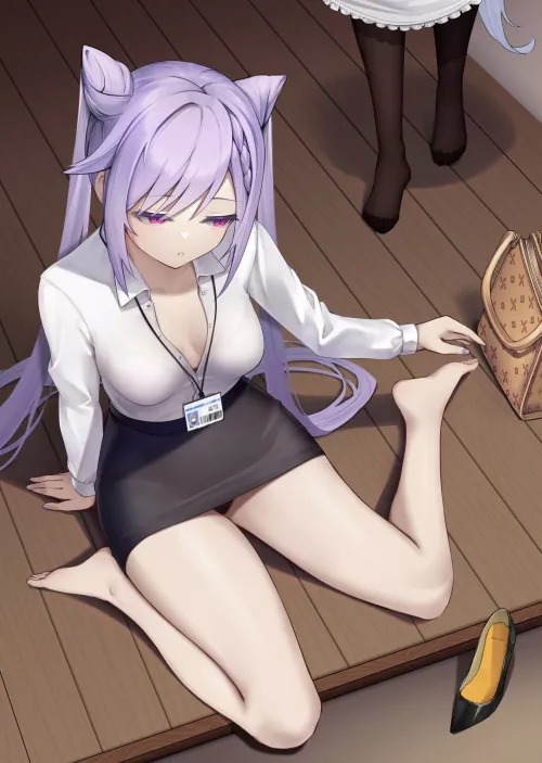 Office Lady Keqing by xSaviour_N