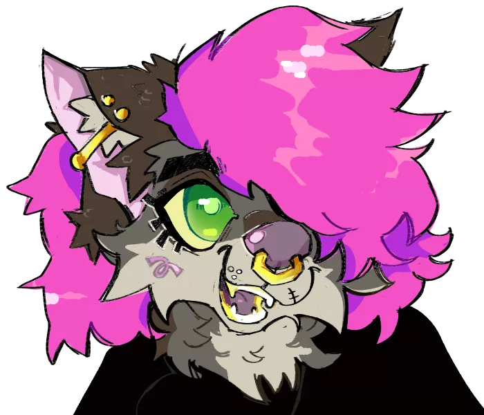 okok not a furry but i doodled myself as a wolf n i like the way it came out :) wolfs r cool posted by sicko_o