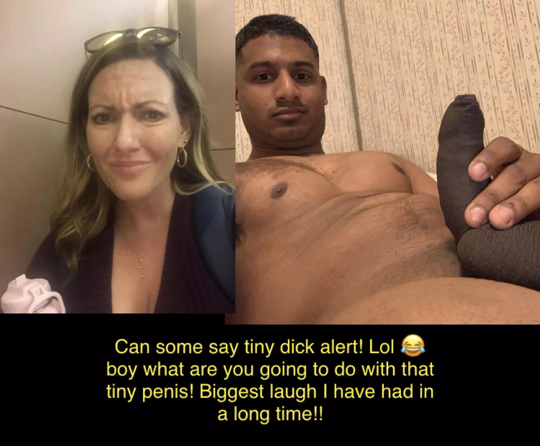 Omg I just can’t!! 😂 why do Indian men act like they can comepete with black men I just don’t get it! I laughed so hard when I got this pic from this guy! I told him I only fuck with 10 plus inches not 3 millimeters! He never responded lol!! posted by cowgirltally