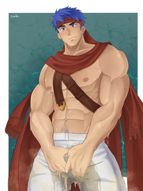 Omorashi Ike from Fire Emblem 🥵 commissioned artwork by Cable_Comprehensive