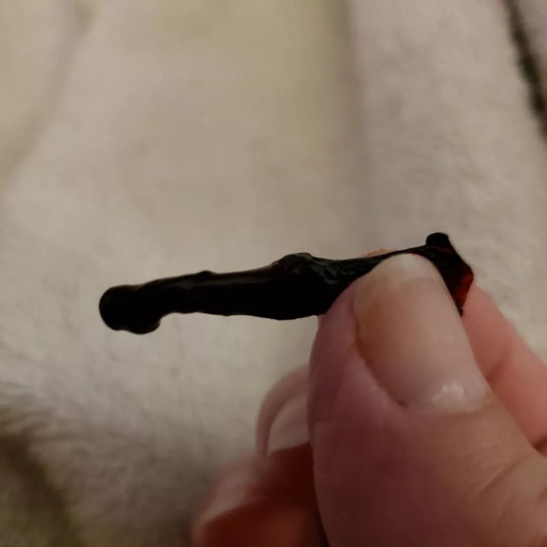 On blood thinners and had a six hour bloody nose yesterday. Liberate this from my nose today. It's firm, so weird! posted by No_Pianist_9317