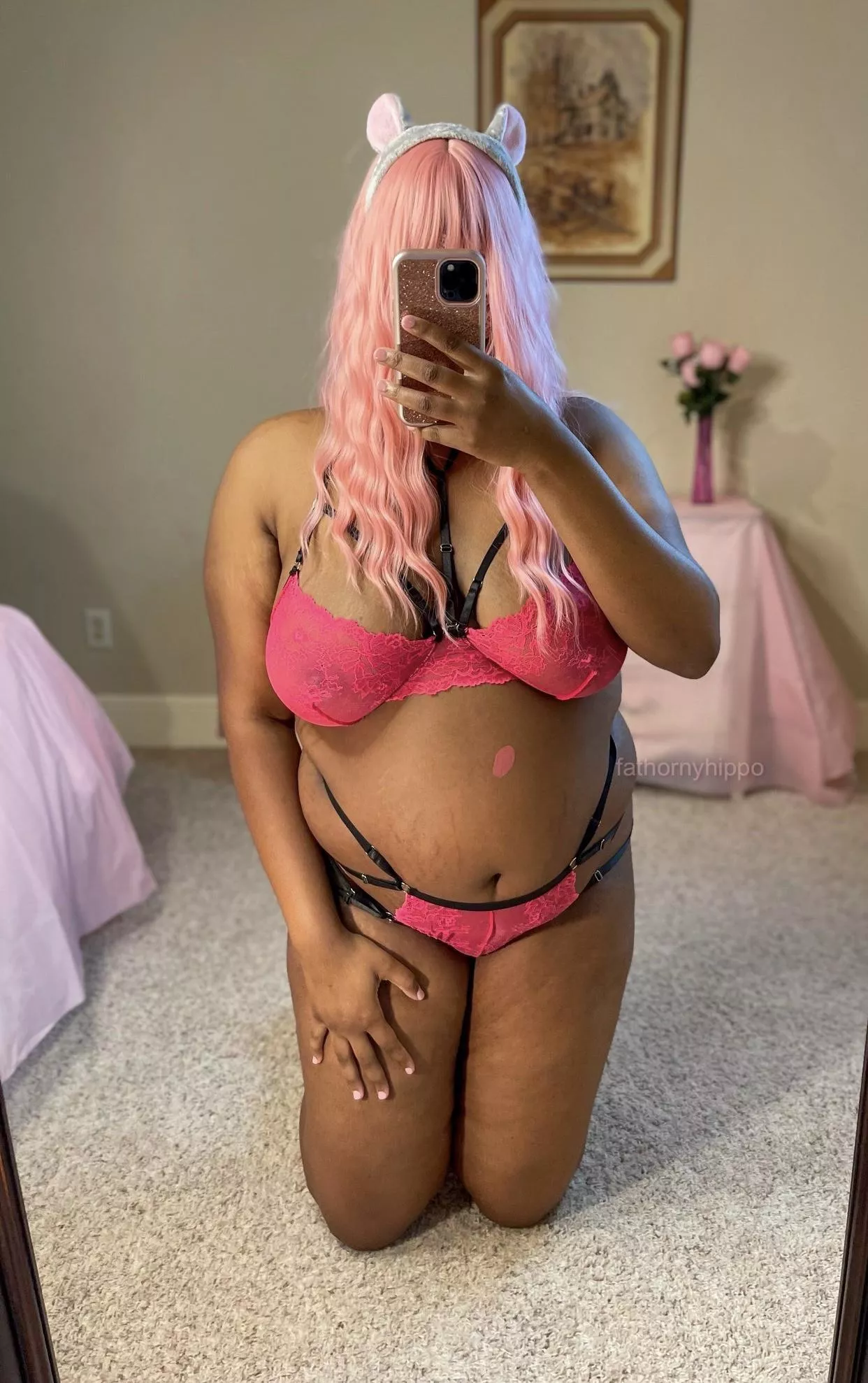 On my knees waiting for you, daddy 💕 posted by fathornyhippo