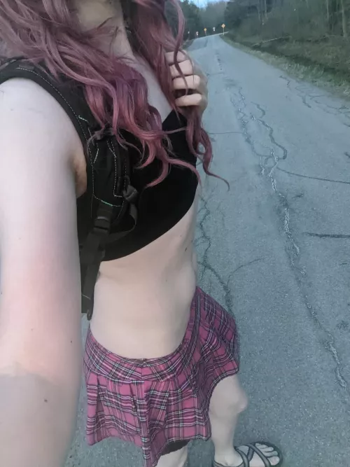 on my way to the park, after dark. 😈 by MinnaVinc