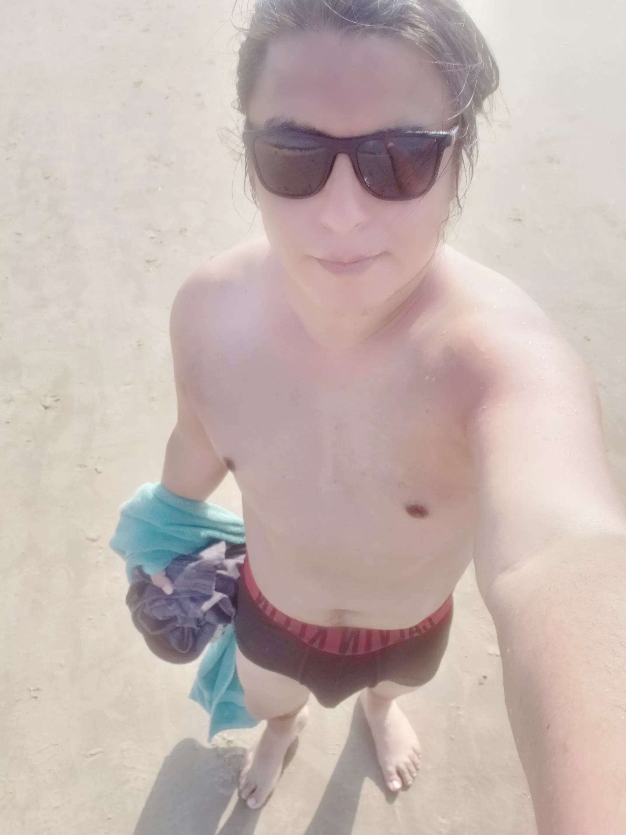 on the beach in my calvin klein posted by AxlWesley20