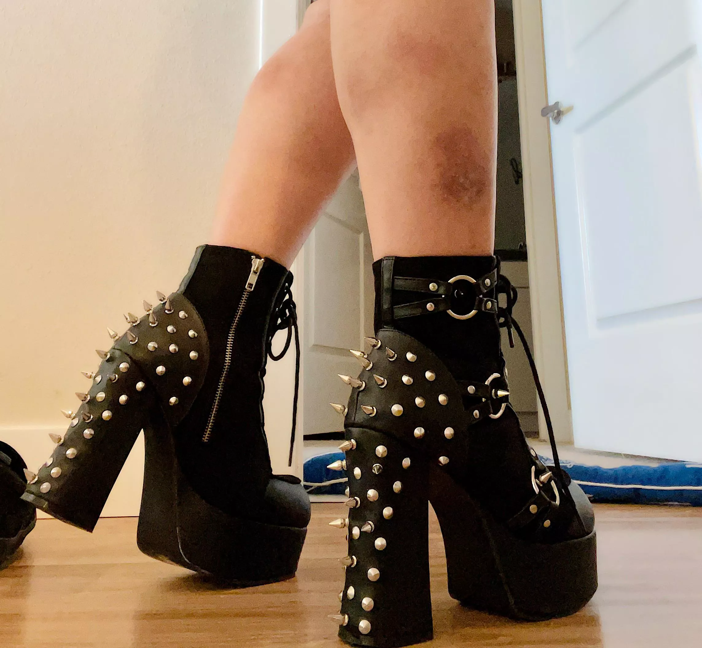 One of my favorite pairs…Comfortable with a nice 4 1/2 heel. From Demonia Shoes💀🖤 posted by Catlady_949
