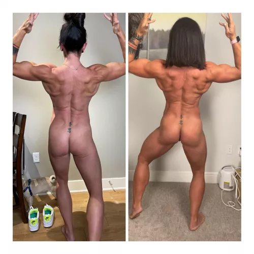 One year difference. by LauraMuscles