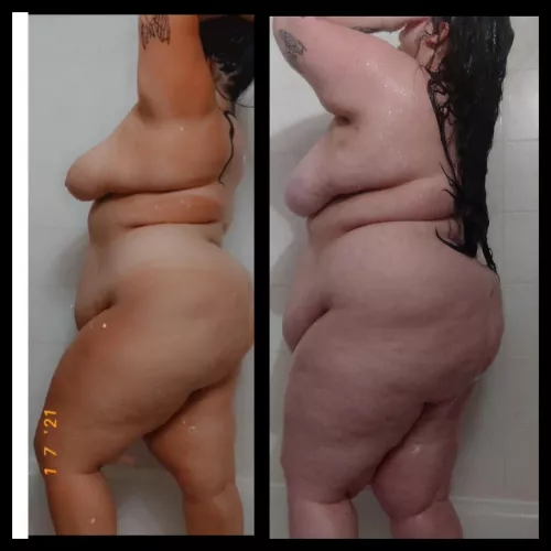 one year difference 😍 I'm getting so big 💋 by Geminijune97