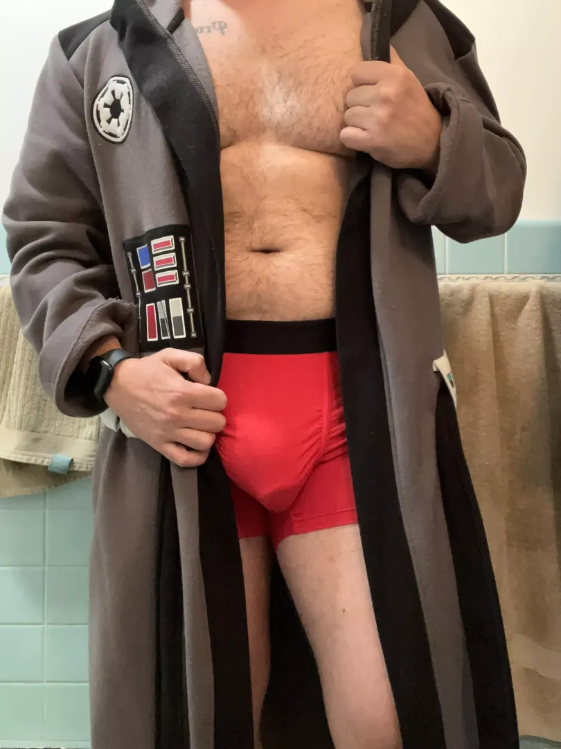 Only a true sith wields a red lightsaber posted by nakedisastateofmnd