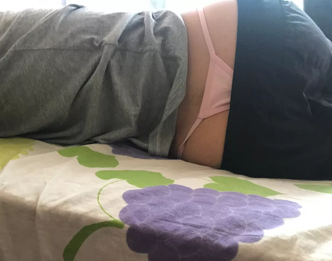 oops didnt realise i was showing so much when i woke up this morning >.< what would you do if you saw me sleeping like this? posted by thongbabe99