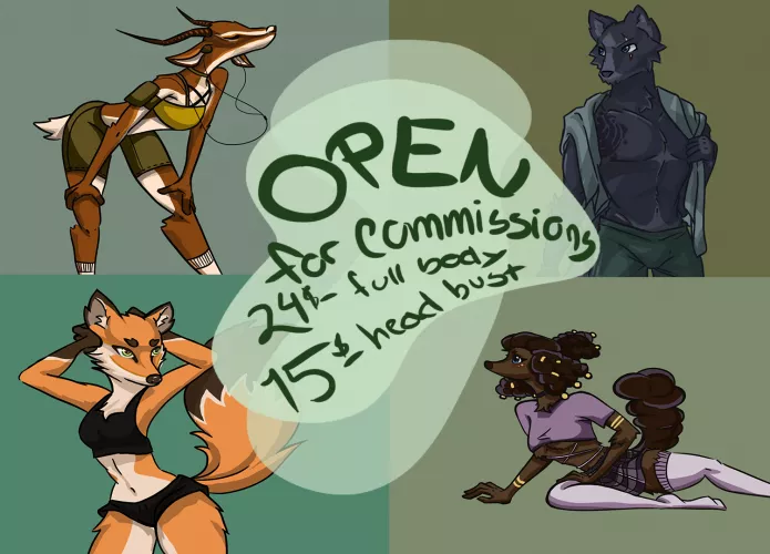 Open commissions for art of your fursona! DM me if interested! by Strong_Sock_2092