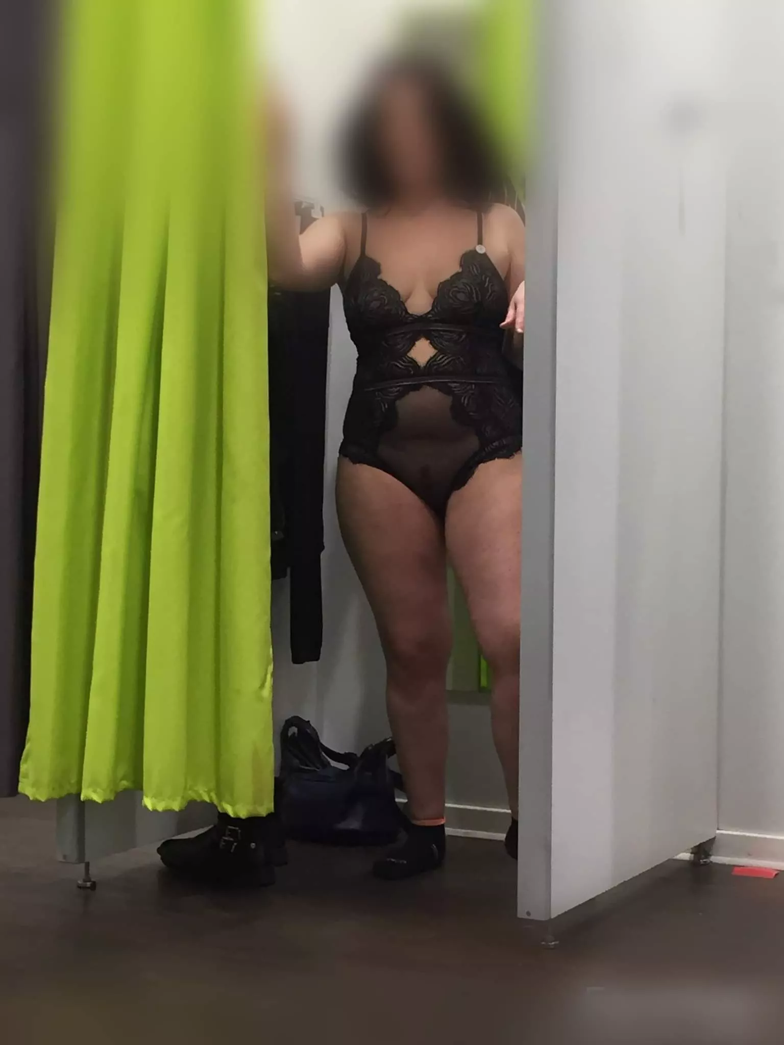 open curtain to show my curves in bodysuit posted by Less-Middle-479