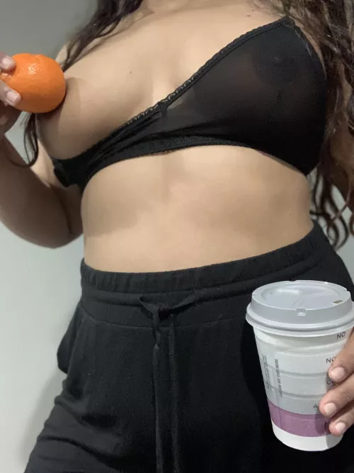 Orange you glad it’s freedayyy ?🍊☕️ by goldenmilk_