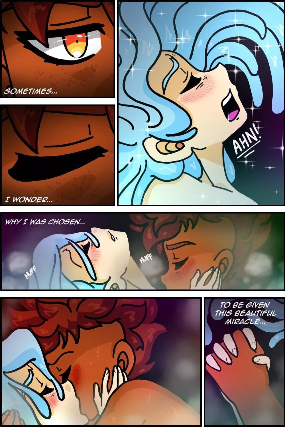 [Original][Our Little Universe] Just a little sneak peek of Volume 4 of my yuri series. This one will be about Furi and Eva’s backstory and how they got together 🥹💖 posted by OneLayerGirl