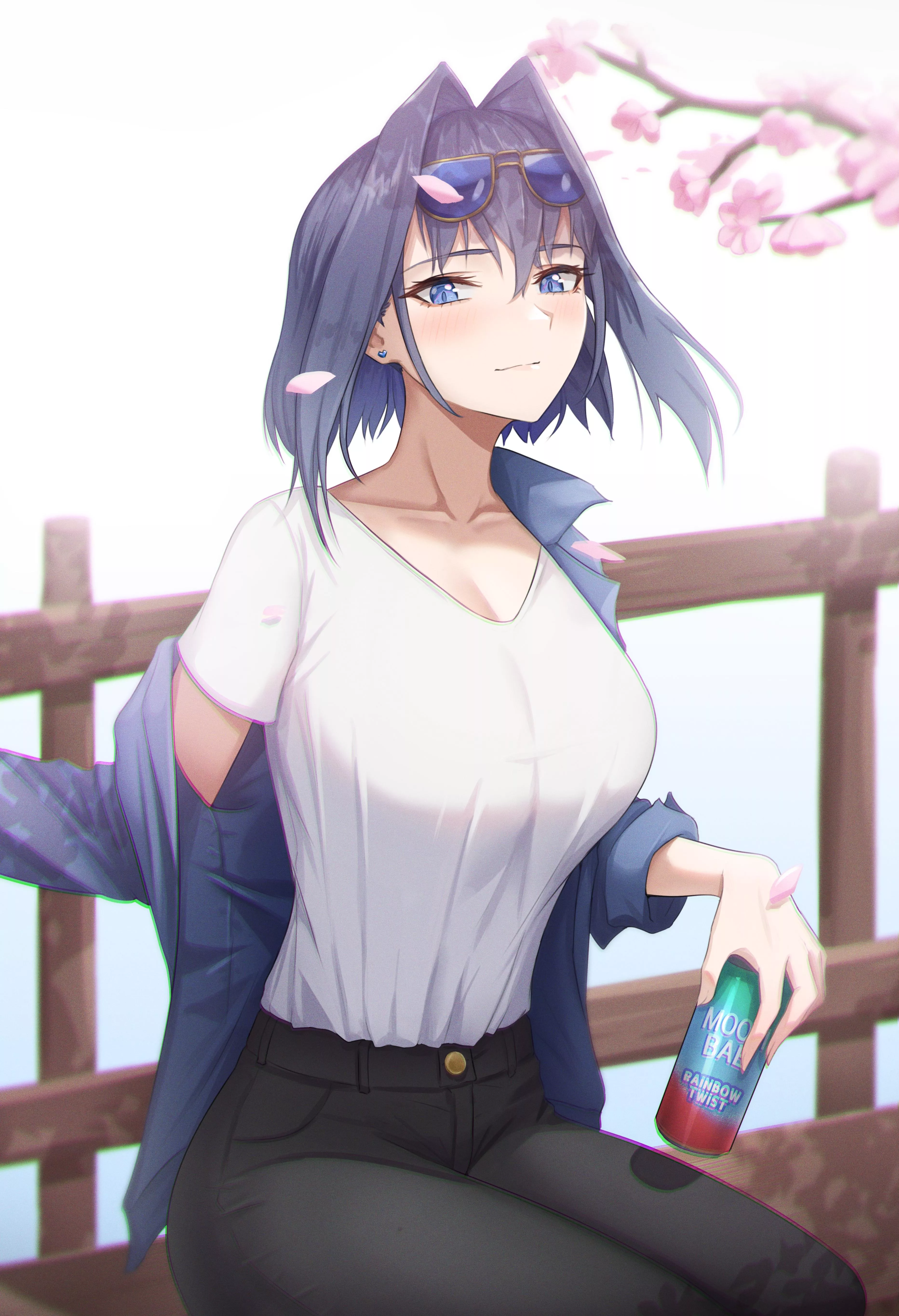 Ouro Kronii Casual Sakura Date (Zenya) [Hololive] posted by sequence_string