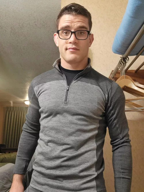 Out of town for work. Mandatory motel selfie lol. by double-leg-day