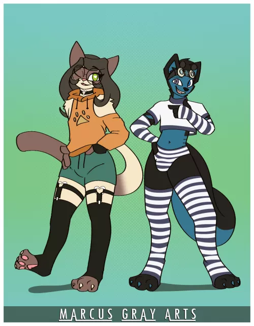 Outfits, art by me (char on the right by Leroy_Wusky) by Doc-Marcus
