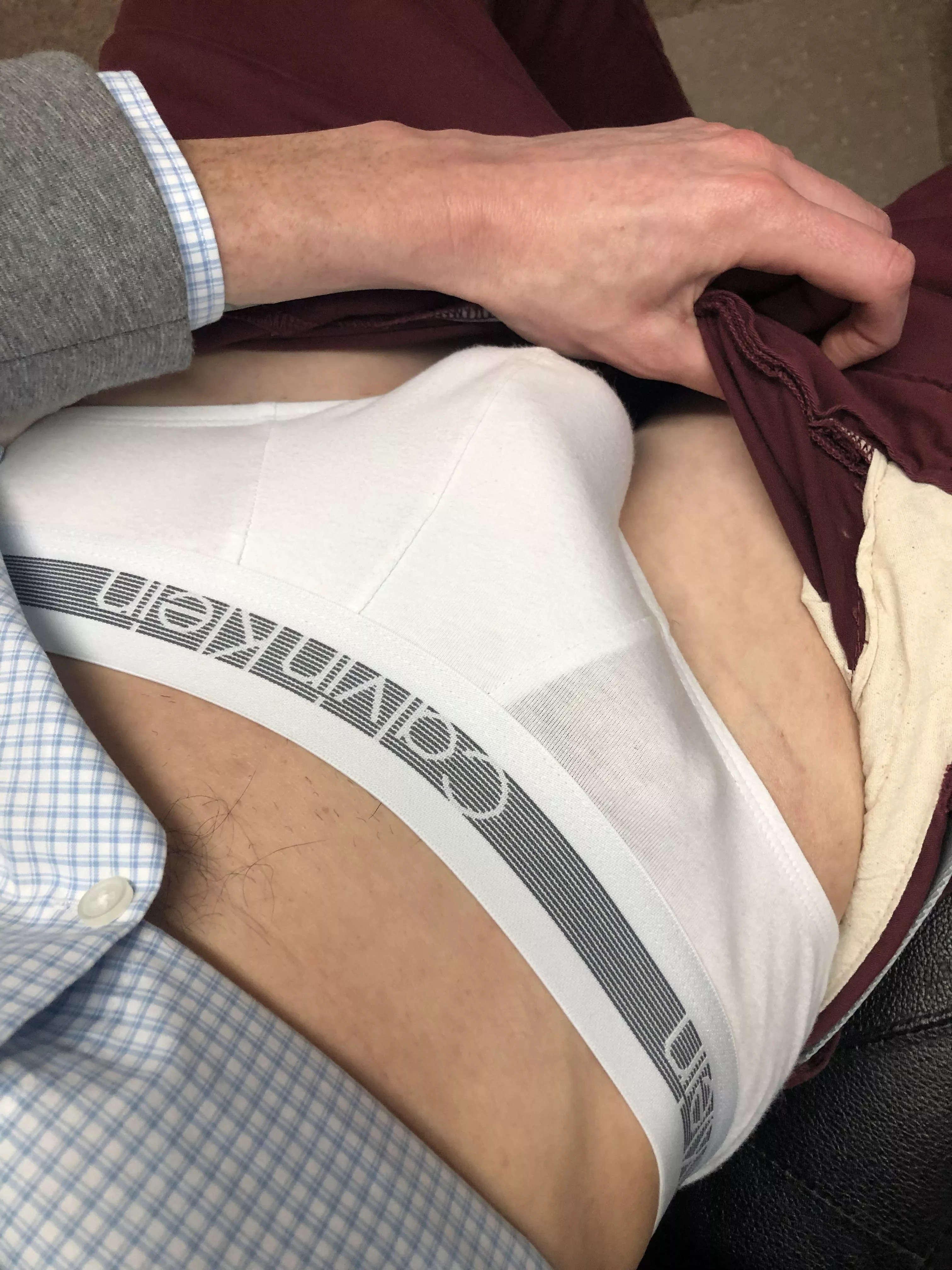 Outline in my briefs at work posted by mcstrokinoff