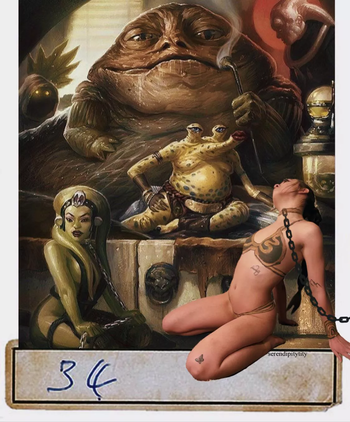 painted myself to be one of jabbas slaves [oc] posted by serendipitytity