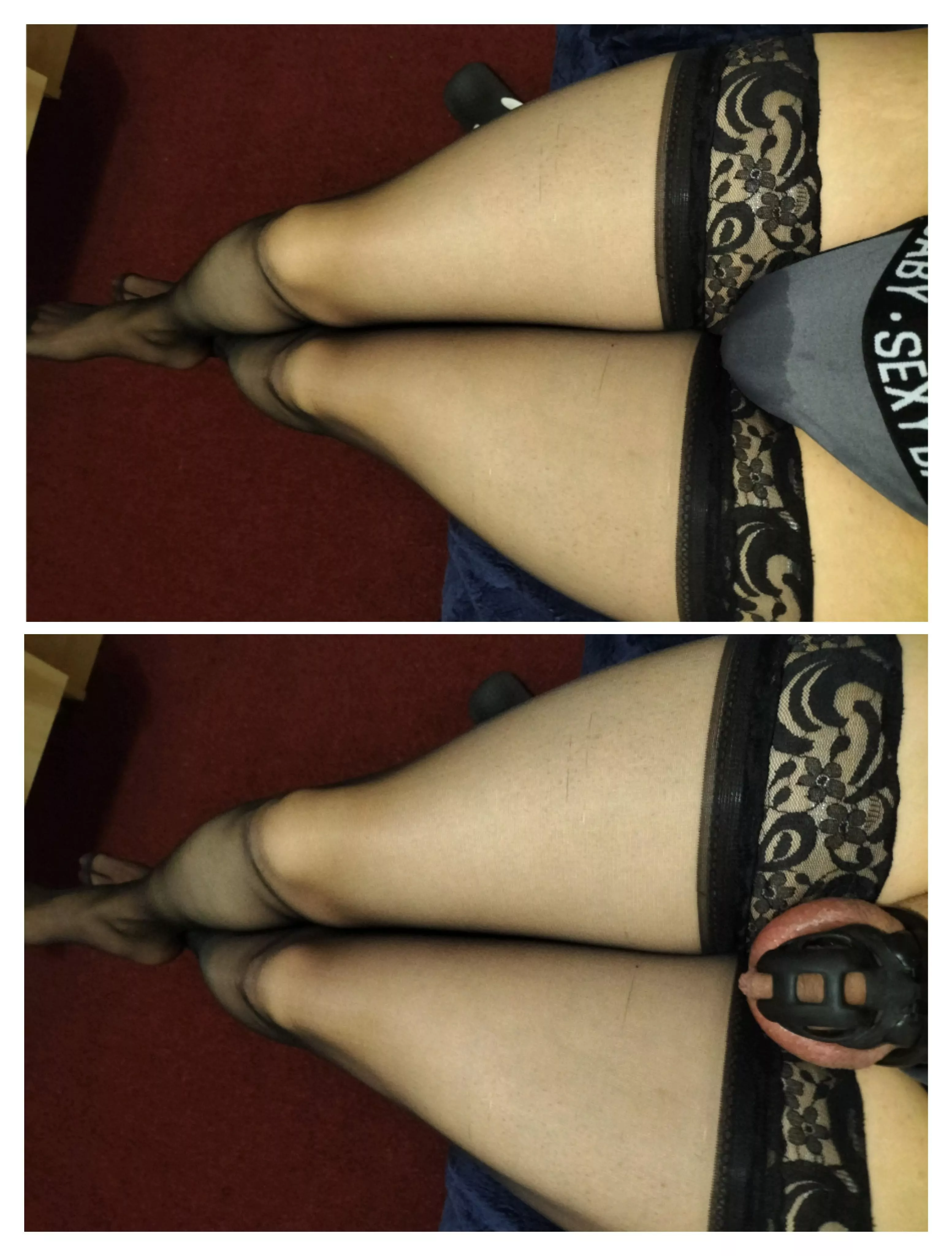 panties getting wet from my caged clitty posted by SissyJulieLee