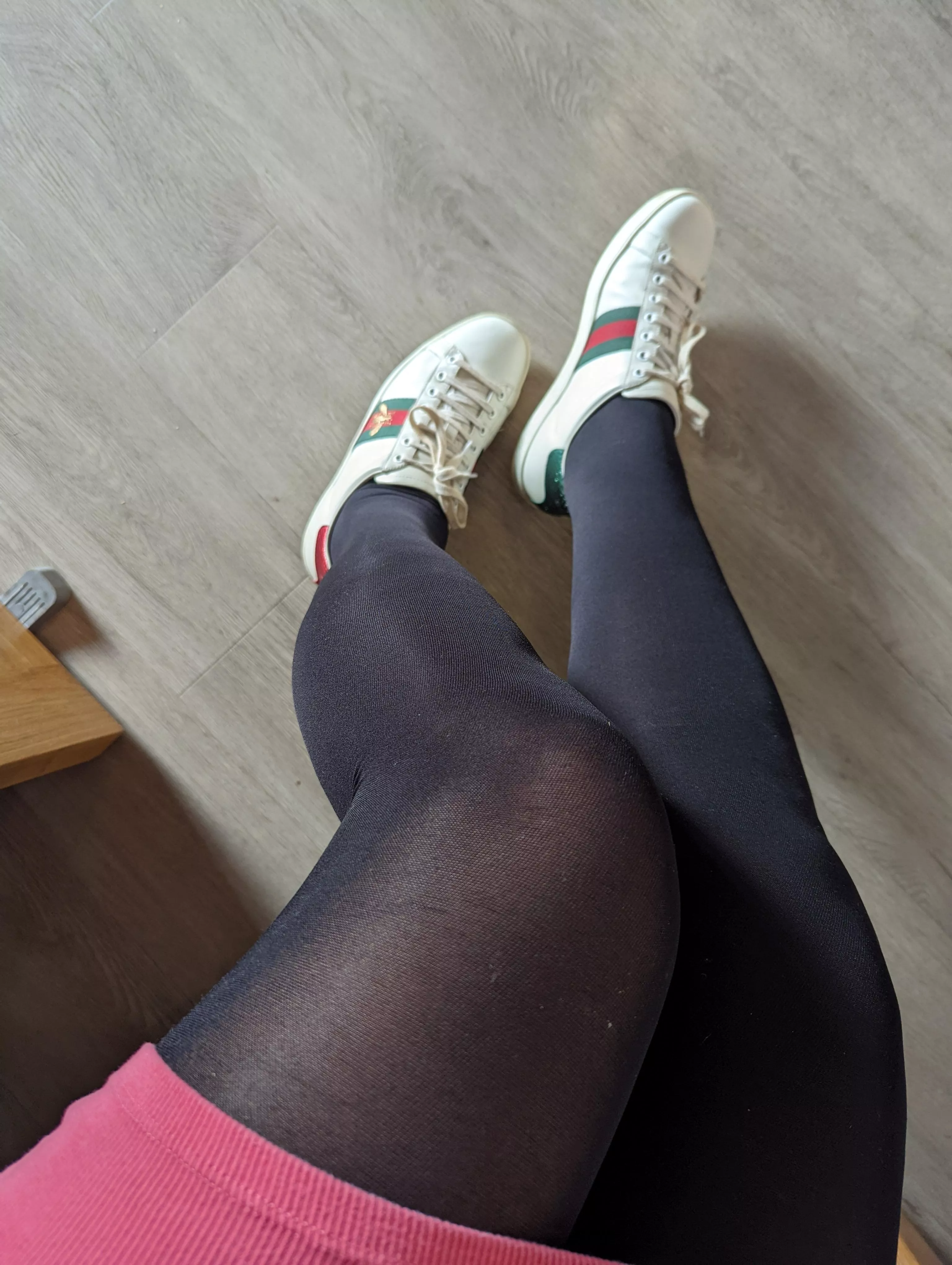 pantyhose and trainers :) posted by iwantaria