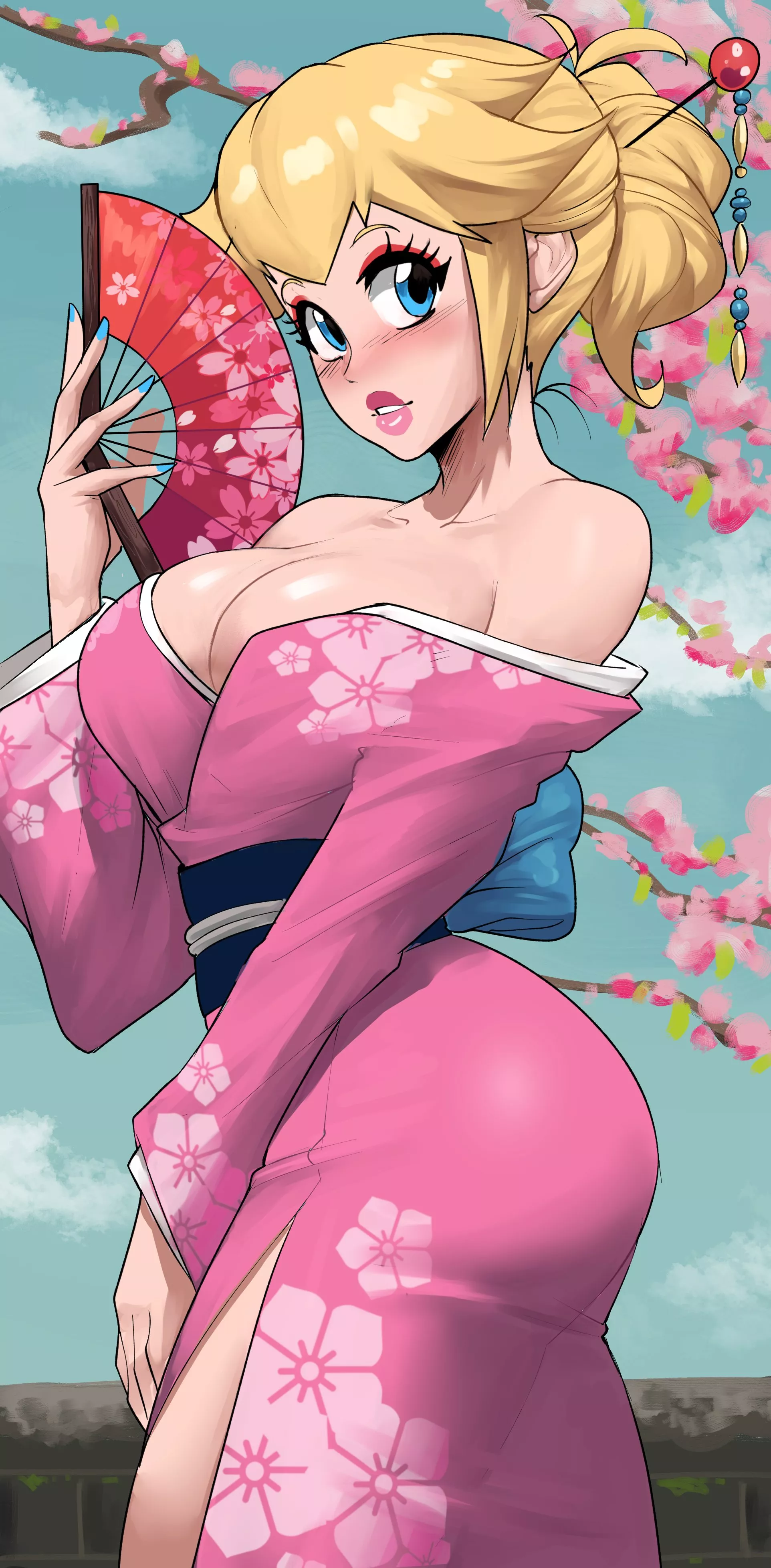 Peach's Peachy Peach Kimono (Echo Saber) [Super Mario Bros.] posted by Kuro-Oji
