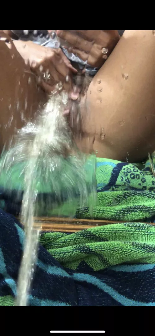 Pee full power on mirror/ inbox for full video by Medium-Leopard-4941