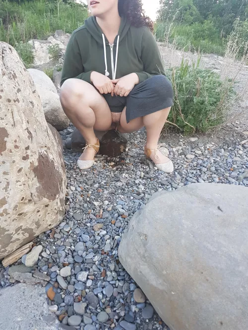 Peeing at the beach. Almost got caught by catarina97