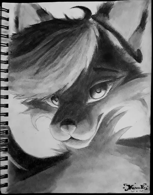 Pencil bust ( made by me - @kunwe ) by Kunwe