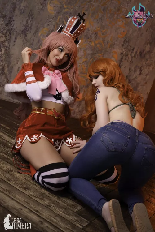 Perona and Nami cosplay by Lera Himera and Amber Lust by valeryhimera