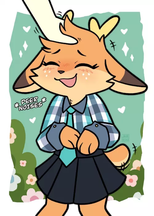 Pet-a-deer! (@jayrnski) by JayInDisarray