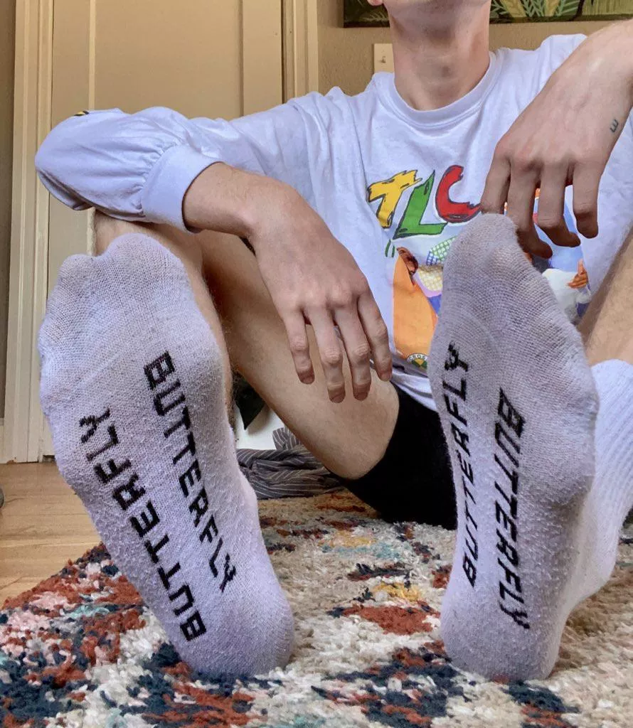 Photo set and video are live now. These socks were made for your mouth. posted by BlondeBoyFoot