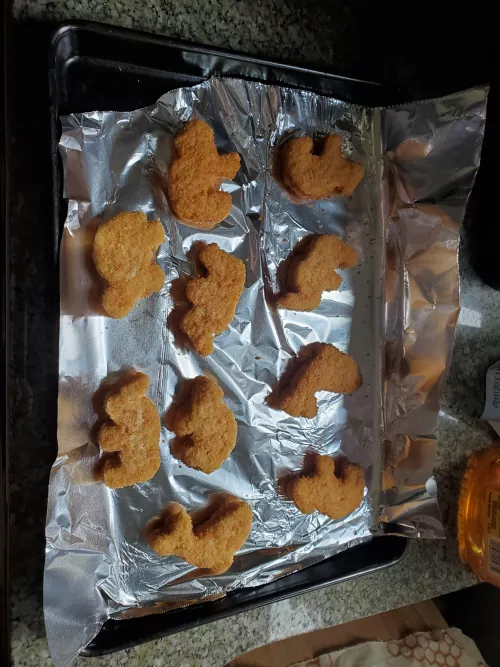 Plant based Chicken Nuggets Shapped Like Sea Animals by kittykatsplayground
